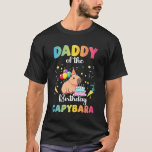 Camiseta Pai Da Fama De Festa De Aniversário De Capybara Bd