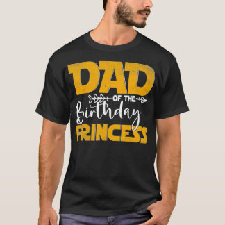 Camiseta Pai da Família Aniversário da Princesa Engraçada