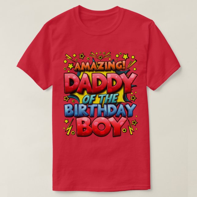 Camiseta Pai da família Birthday Boy Matching Fathervi (Frente do Design)