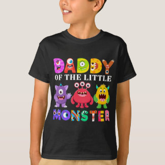 Camiseta Pai Da Família Da Festa de aniversário Monstro