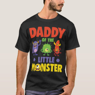 Camiseta Pai Da Família De Aniversários Do Monstro