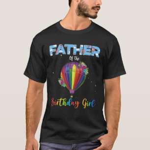 Camiseta Pai Da Família De Balões De Ar Quente Da Raparig