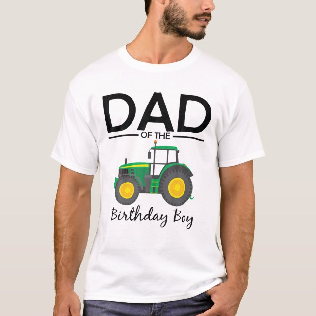 Camiseta Pai Da Família De Festas De Fazenda De Aniversário (Frente)
