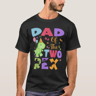 Camiseta Pai Da Família Rex Birthday Dinosaur Matchi