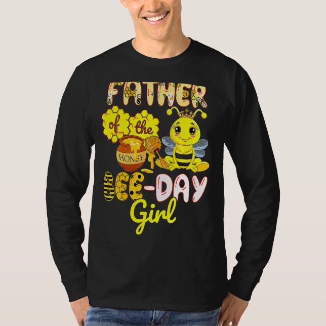 Camiseta Pai Da Festa de aniversário De Abelhas (Frente)