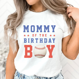 Camiseta Pai da Festa de aniversário do Baseball Boy Mãe