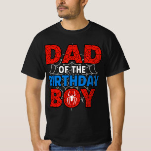 Camiseta Pai da Festa de Aniversário do Homem-Aranha Pai