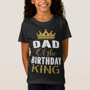 Camiseta Pai Da Festa De Aniversário Do King Boys Bday Pres