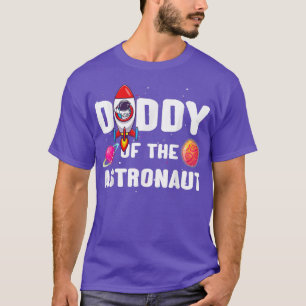 Camiseta Pai Da Festa de aniversário Do Tema Espacial Do As