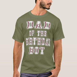 Camiseta Pai Da Festa De Beisebol De Aniversário