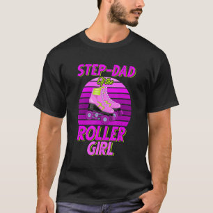 Camiseta Pai Da Festa De Patinagem De Rapariga De Aniversá