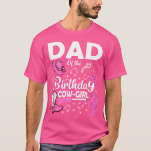 Camiseta Pai Da Festa De Rapariga De Aniversário Rodeo Bday