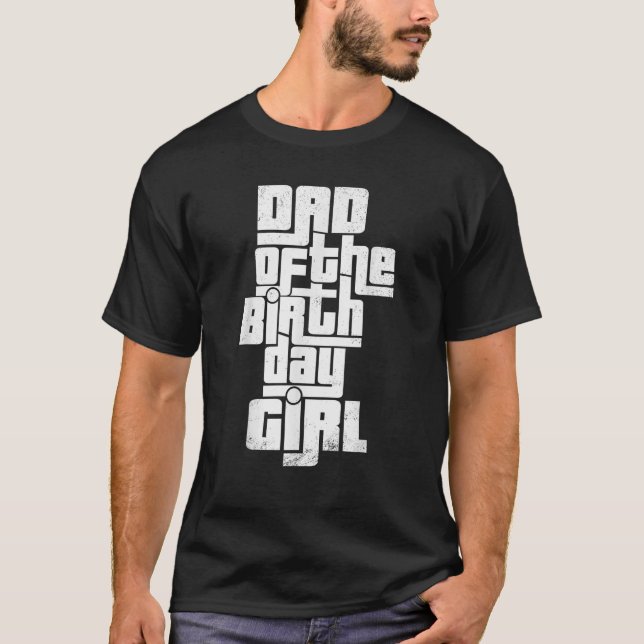 Camiseta Pai da garota de aniversário (Frente)