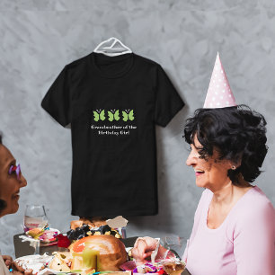 Camiseta Pai da garota de aniversário da borboleta