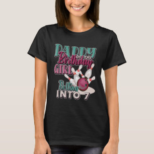 Camiseta Pai da garota de aniversário entrando em 7 fósforo