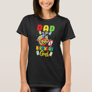 Camiseta Pai da Garota de Aniversário Uno Pai Papa Pai 1s