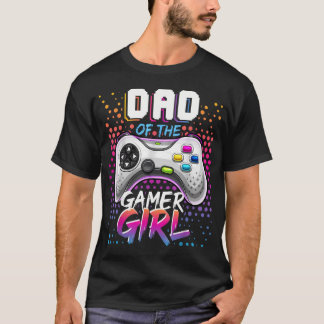 Camiseta Pai Da Garota Gamer Conjunto De Video Game Combina