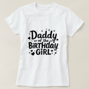 Camiseta Pai Da Garota Rosa De Aniversário