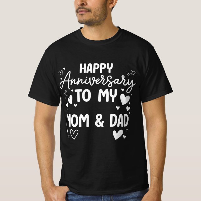 Camiseta pai da mãe de aniversário feliz (Frente)