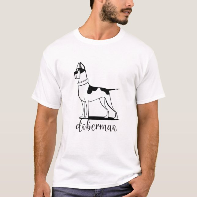 Camiseta Pai da mãe do Doberman (Frente)