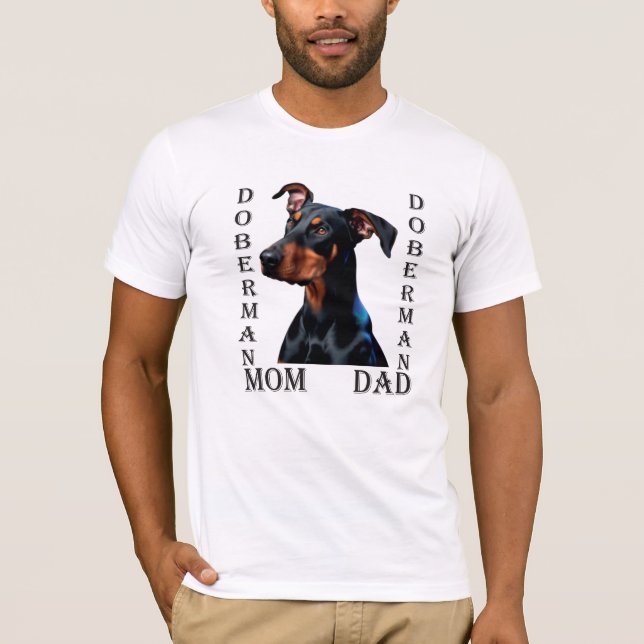 Camiseta Pai da mãe do Doberman (Frente)