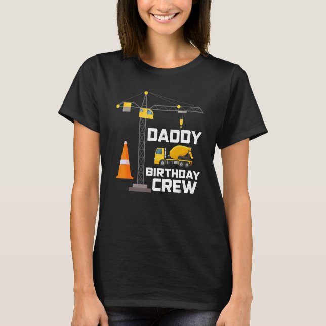 Camiseta Pai Da Matéria Familiar De Construção De Aniversár (Frente)