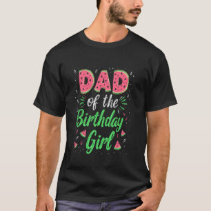 Camiseta Pai Da Menina De Aniversário Celebração Do Papai D