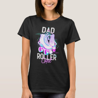 Camiseta Pai Da Menina De Patins De Roda Patinação De Roda 