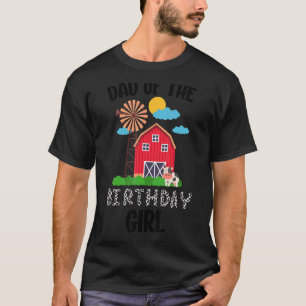 Camiseta Pai da Menina do Aniversário Farm Primeiro Anivers
