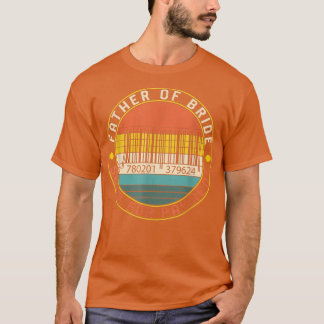 Camiseta Pai Da Noiva De Código De Barras De Casamento Digi