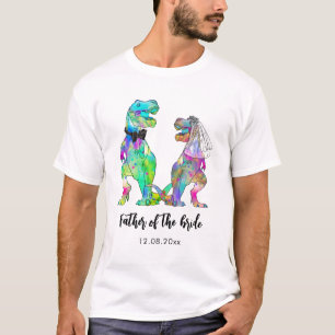 Camiseta Pai da Noiva Dinossauro T-Rex Engraçado