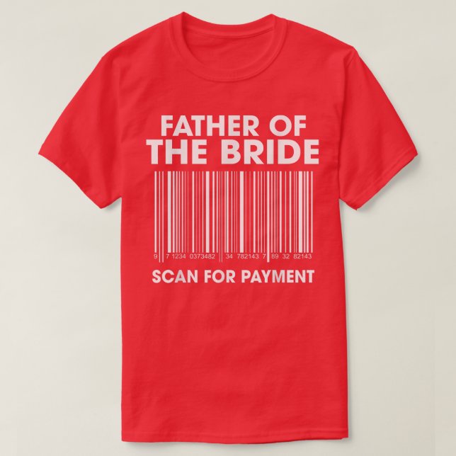 Camiseta Pai Da Noiva Que Procura Pai De Casamento De Pagam (Frente do Design)