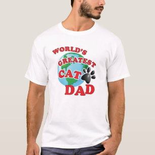 Camiseta Pai da pata do gato do mundo o grande