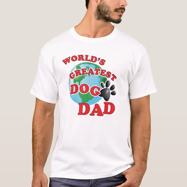Camiseta Pai da pata do grande cão do mundo (Frente)