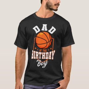 Camiseta Pai Da Peça De Baile Do Tema De Basquete De Garoto