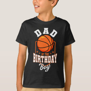 Camiseta Pai Da Peça De Baile Do Tema De Basquete De Garoto
