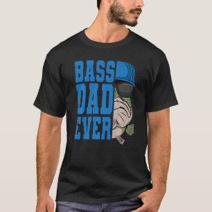 Camiseta Pai da Pesca de Robalo Pescador de Peixes Pretos