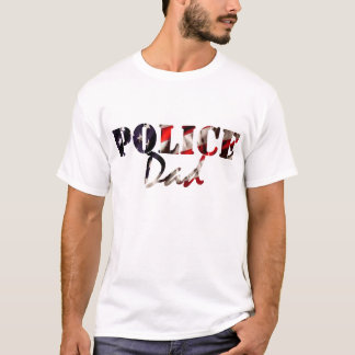 Camiseta Pai da polícia da bandeira americana