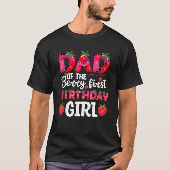 Camiseta Pai Da Primeira Mãe De Morango De Berry (Frente)