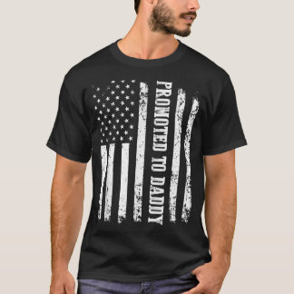 Camiseta Pai Da Primeira Vez Do Mens USA Sinalizador Promov