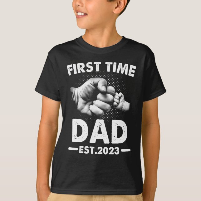Camiseta Pai Da Primeira Vez Novo Pai No Leste De 2023 Folh (Frente)