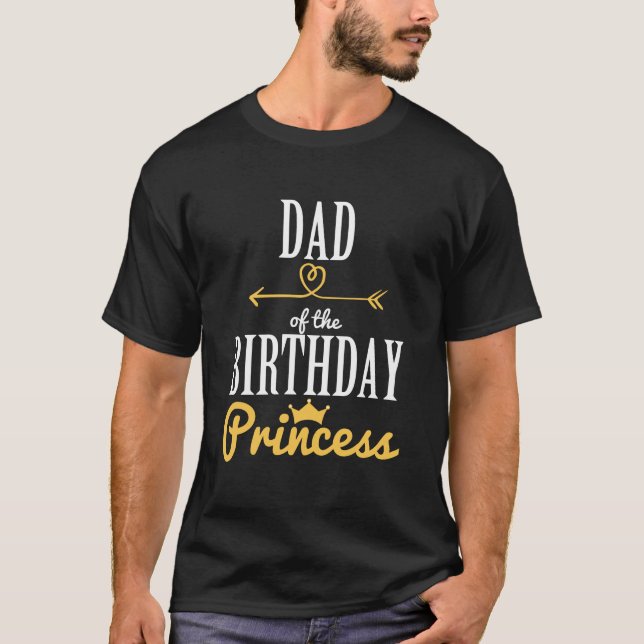 Camiseta Pai Da Princesa De Aniversário (Frente)