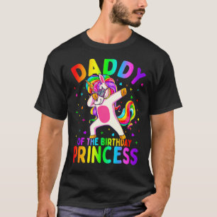 Camiseta Pai Da Princesa de Aniversário Dabbing Unicor