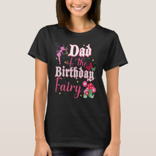 Camiseta Pai Da Princesa Fada De Aniversário Garota Cogumel