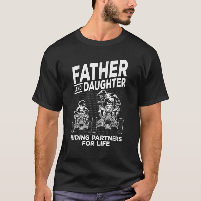 Camiseta Pai da Quad Bike e Garota da ATV filha (Frente)