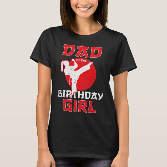 Camiseta Pai Da Rapariga De Karate Taekwondo (Frente)