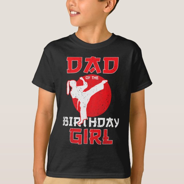 Camiseta Pai Da Rapariga De Karate Taekwondo (Frente)