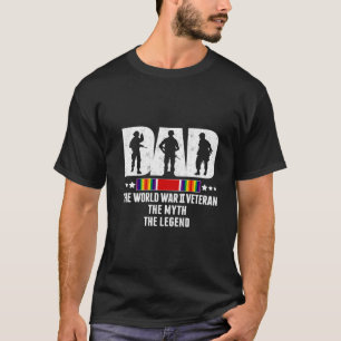 Camiseta Pai Da Segunda Guerra Mundial Veterana A Lenda Do