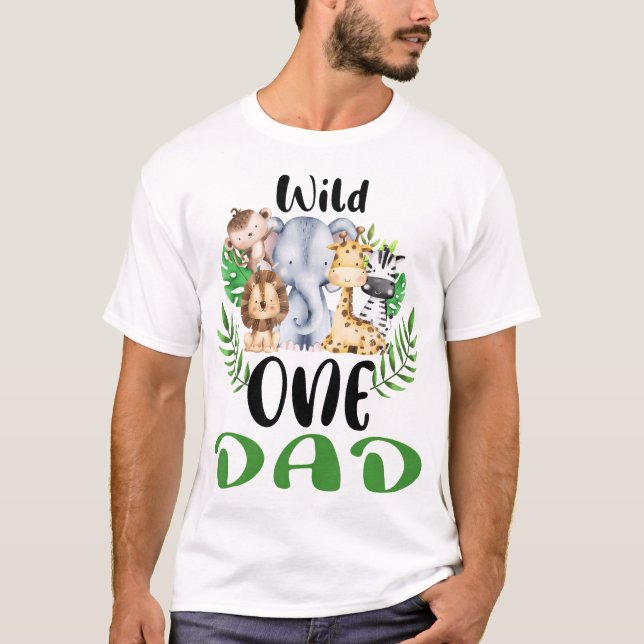 Camiseta Pai da Selva Safari Ani, um Jardim Zoológico Selva (Frente)