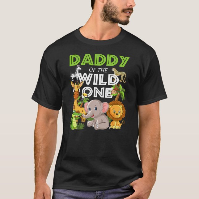 Camiseta Pai da Selva Safari, um Jardim Zoológico Selvagem (Frente)
